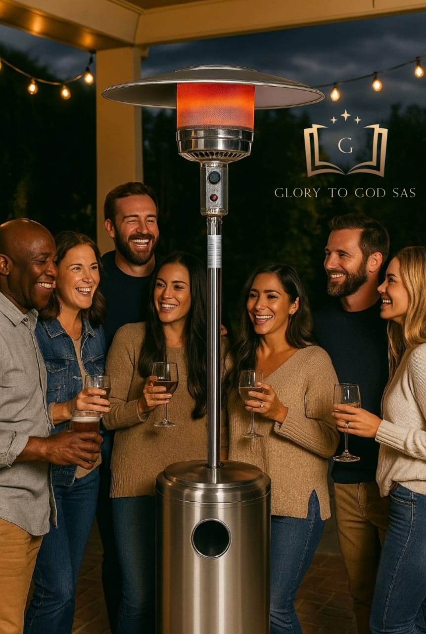 hongo ambientado logo calefactor tipo hongo ambientación logo